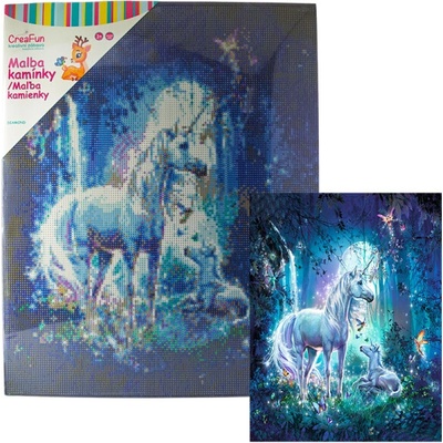 Diamantové malování - Pegas a mládě 40 x 50 cm