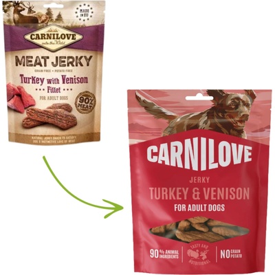 Carnilove Jerky Turkey and Venison 100 g