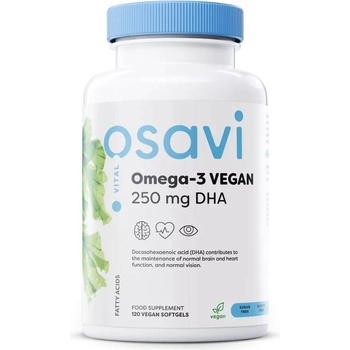 Osavi Omega-3 Vegan, 250 mg DHA, 120 гел капсули, Osavi