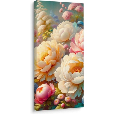 Obraz romantická zahrada s pivoňkami - 60x90