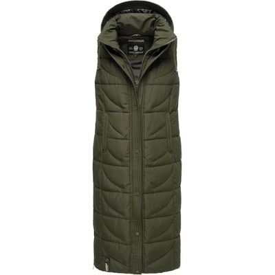 Navahoo BREZELCHEN Дълга дамска жилетка, тъмна маслина (N-105-571.BREZELCHEN.418.dark-olive)