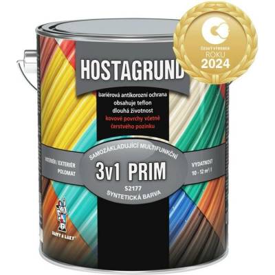 BARVY A LAKY TELURIA Hostagrund prim 3/1 2,5l S2177 pololesk-polomat 0100 biela