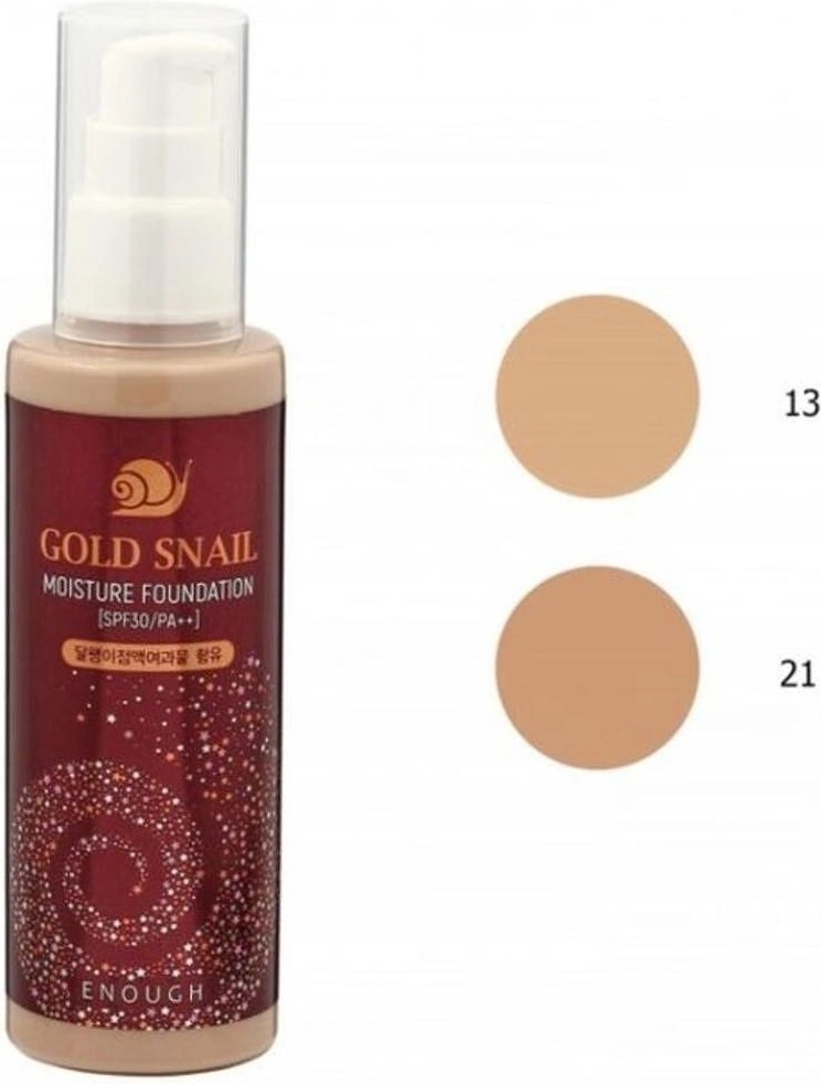 Enough Подмладяващ фон дьо тен с муцин от охлюв нюанс 13 Enough Gold Snail Moisture Foundation SPF30