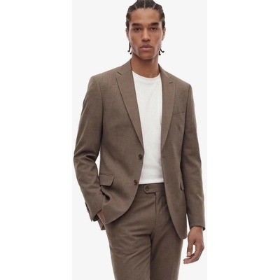 Pánske strečové sako CLUB OF GENTS slim fit hnedé