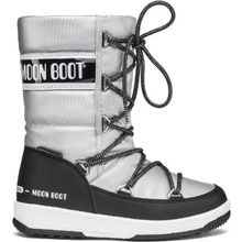 Moon Boot JR Girl quilted WP detské snehule strieborná