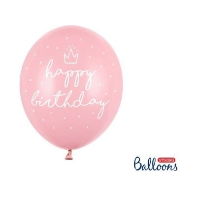 Balón Happy Birthday ružová