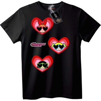 NOONEBRAND Тениска Powerpuff Girls със сърце - S, White
