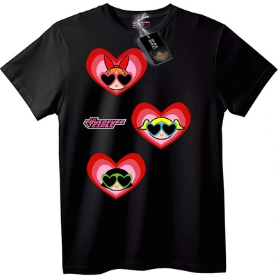 NOONEBRAND Тениска Powerpuff Girls със сърце - S, White