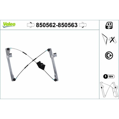 Mechanizmus zdvíhania okna VALEO 850563 850563