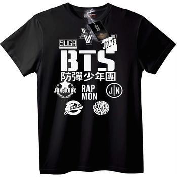 NOONEBRAND Тениска BTS K-Pop група - L, White