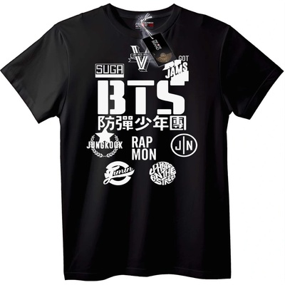 NOONEBRAND Тениска BTS K-Pop група - L, White