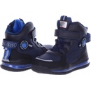 Chlapecké teplé sportovní modré zimní boty s reflexními prvky