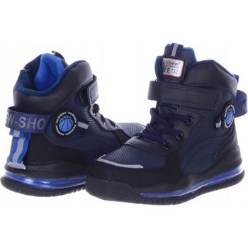 Chlapecké teplé sportovní modré zimní boty s reflexními prvky