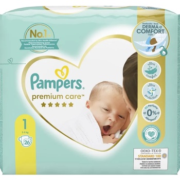 Image 1 of Pampers Premium Care Size 1 еднократни пелени 2-5 kg 26 бр