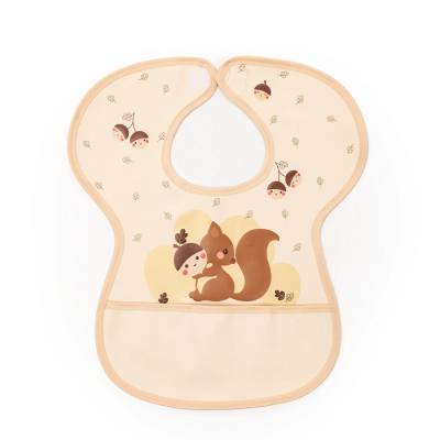 Sevibaby Силиконов лигавник с животинки Цвят розов с катеричка (22-185)