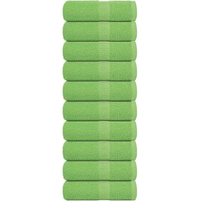 vidaXL Ručníky na ruce 10ks zelené 30 x 30 cm