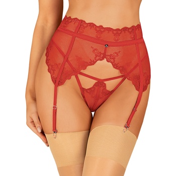 Image 1 of Obsessive Lonesia Garter Belt Red S/M