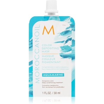 Moroccanoil Color Depositing нежна подхранваща маска без перманентни цветови пигменти Aquamarine 30ml