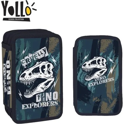YOLLO Несесер YoLLo с 3 ципа, 38 части DINO EXPLORERS
