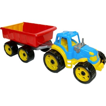 Rappa traktor plastový s vlečkou Modrá