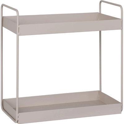 Nordic Living Béžová kovová stojací police Rabano 30 x 15 cm