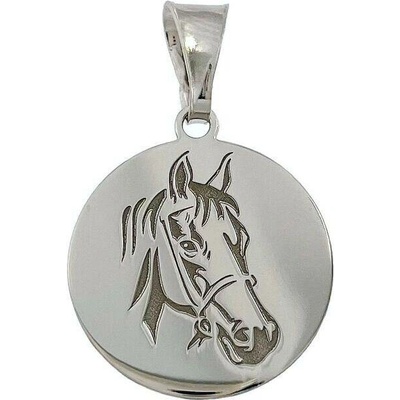 Infinitysilver Stříbrný přívěsek destička kůň SP181874