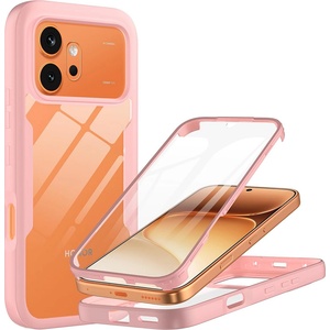 Techsuit Калъф за Honor 600 / 600 Pro - ColorVerse 360 Series + протектор - Techsuit - Розов