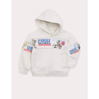 Marks & Spencer Суитшърт Marvel с качулка и висок процент памук (2-8 години) Marks & Spencer сива Marks & Spencer | Siv | Момчешки | 4-5 години