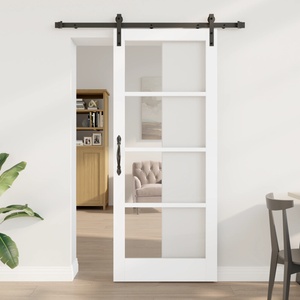 vidaXL Преплъзваща се врата ORKDAL Бяло 83 x 202 см (3331942)
