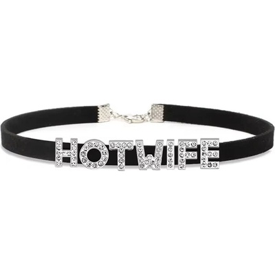 Brilla Modní kožený náhrdelník HOTWIFE Černá