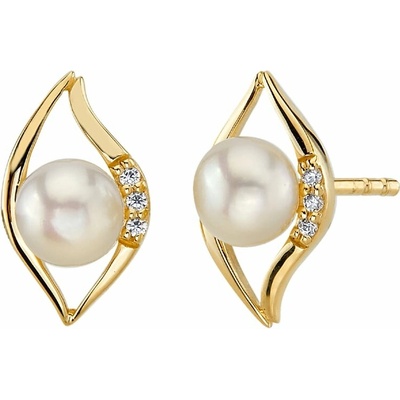 Eppi Elegantné perlové náušnice so zirkónmi Roanna E40402