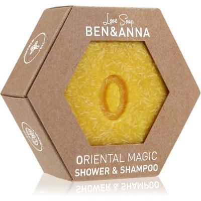 Ben & Anna Love Soap Shower & Shampoo твърд шампоан и душ гел 2 в 1 Oriental Magic 60 гр