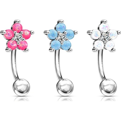Šperky4U piercing do obočí kytička OB1008-Q