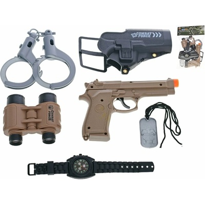 MIKRO TRADING Vojenský set s pistolí a doplňky 5ks v sáčku 75308