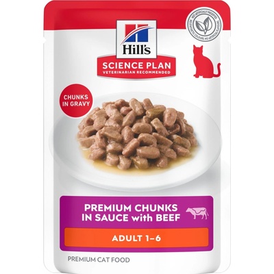 Hill's Science Plan kapsičky pro dospělé kočky hovězí 48 x 85 g