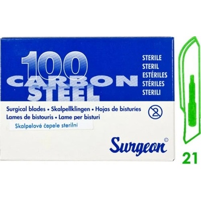 SURGEON Čepielka č.21 100 ks