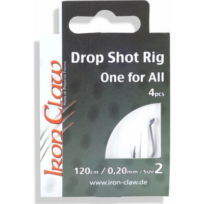 Iron Claw nadväzce Drop Shot Rigs 2 háčiky 0,20mm 4ks