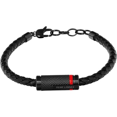 Pierre Lannier Pánsky pletený kožený náramok Paddock BJ40A1551