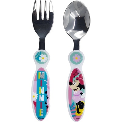 Stor 2 ks Dětský příbor Minnie Mouse ergonomický