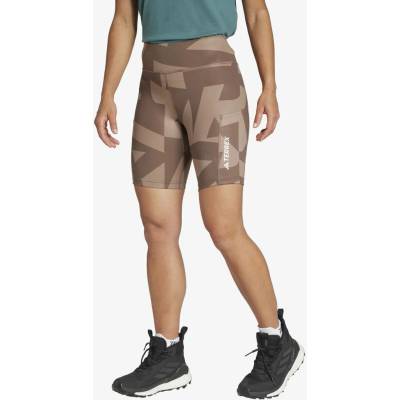 adidas kraťasy dámské Terrex Multi 8-Inch Tight Shorts Printed trace brown/earth strata