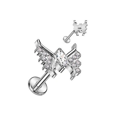 Šperky4U piercing do brady labreta TITAN TIT1282-1206