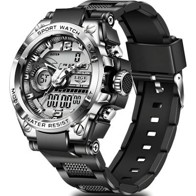 LIGE Часовник lige ra-14664 - Черен / Сребърен kp14664 (ra-14664)