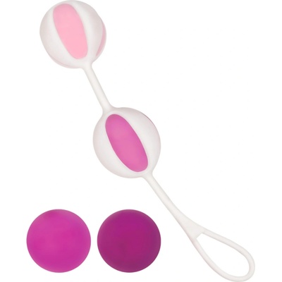 Geisha Balls 2 - variabilná sada venušiných guličiek ružovo-biela