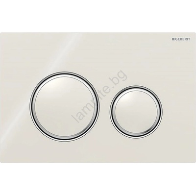 Geberit 115.884. JL. 1 - бутон за промиване Sigma50 24, 6x16, 4 cm пясъчно сив/лъскав хром (GB0131)