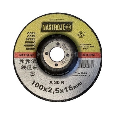 Nástroje cz Kotouč řezný 100 x 2,5 x 16 mm IM-1-100-2,5