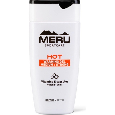 Meru Hot Medium/Strong hřejivý gel Zázvor a Chili 150 ml