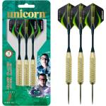 Unicorn Steel Tip Darts Set Level 1 Brass Plated Steel Barrels -