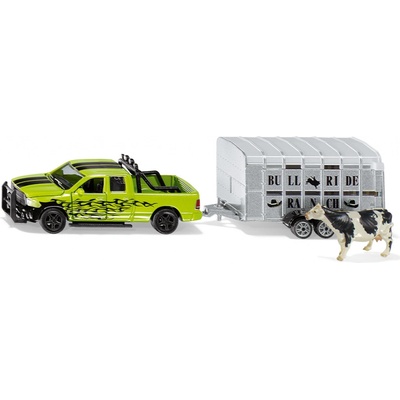 Siku Farmer RAM 1500 s prívesom na prepravu kráv 1:50