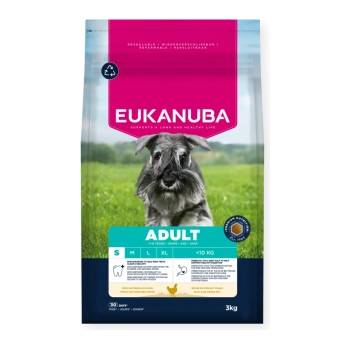 EUKANUBA Adult Small Breed - Балансирана храна за израснали кучета от малки породи с пилешко и пуешко месо, 3 кг