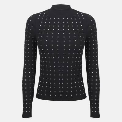 Biba Фланелка с дълъг ръкав Biba Ribbed Long Sleeve Top - Black